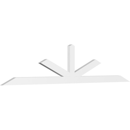 Ekena Millwork Saratoga Architectural Grade PVC Gable Bracket, 108"W x 22 1/2"H x 2"D x 4"F, 5/12 Pitch GBP108X23X0204SAR00